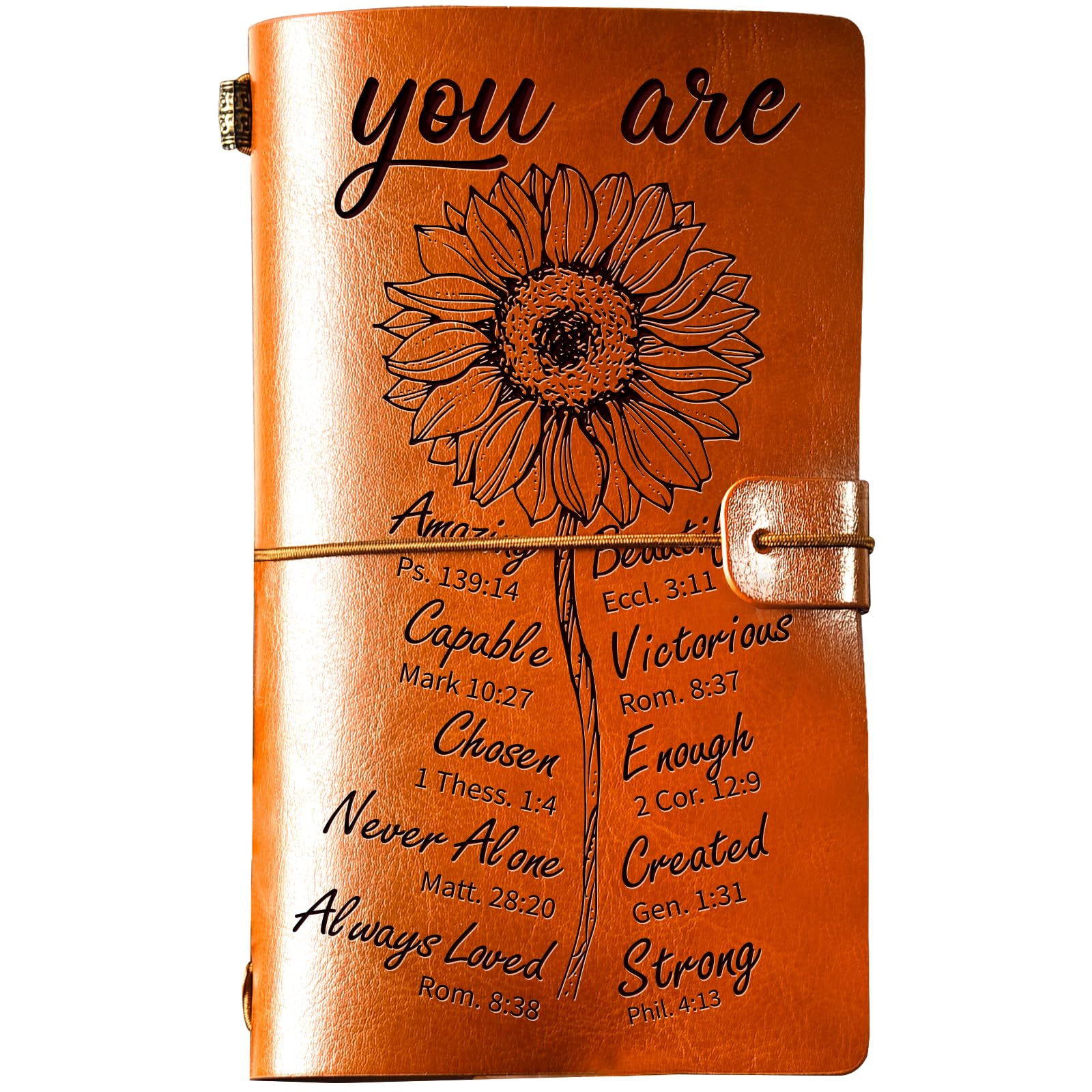 Climberty Leather Diary Sunflower Embossing Cover, Inspirational Gifts for Women, Refillable Writing Journal, Religious Gifts for Women, Blank Diary for Writing, Scrapbooking, Christmas & Birthday Climberty Leather Diary Sunflower Embossing Cover, Inspirational Gifts for Women, Refillable Writing Journal, Religious Gifts for Women, Blank Diary for Writing, Scrapbooking, Christmas & Birthday